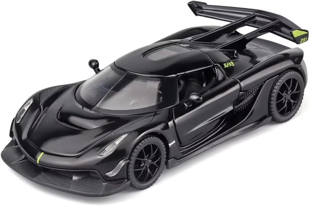 Pull Back Metal Car with Light and Sound Effects (Black)