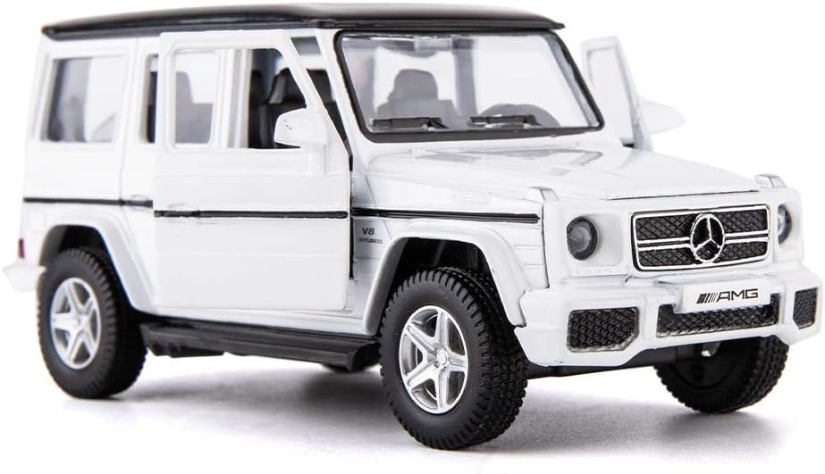 Pull Back Alloy SUV Model Vehicle for Kids (White)