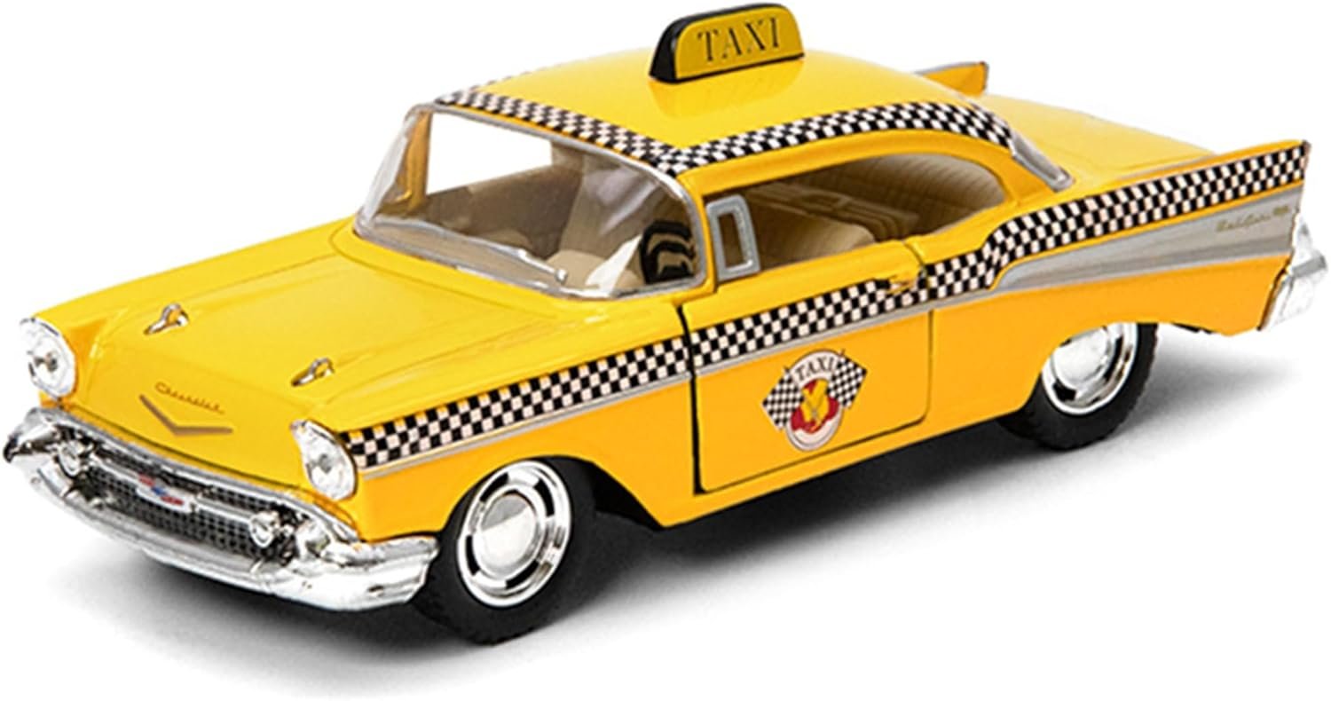 Classic Taxi Cab Die Cast Metal Model Car (Yellow)